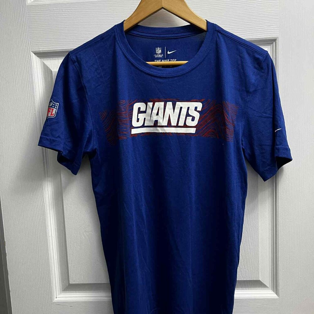 New York Giants T Shirt Size S Blue NFL Football Dri Fit Nike